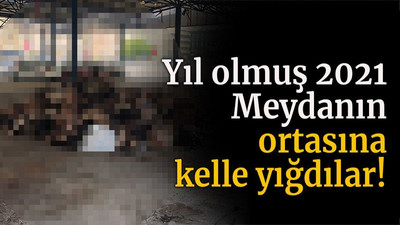Yıl olmuş 2021 Meydanın ortasına kelle yığdılar!